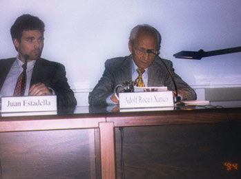 Juan Estadella y Adolfo Roca en Valencia (España), 2001. 